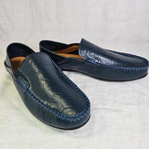 NEW Christian Moretti Luciano Mancini Genuine Leather Signature Loafers Shoes 12